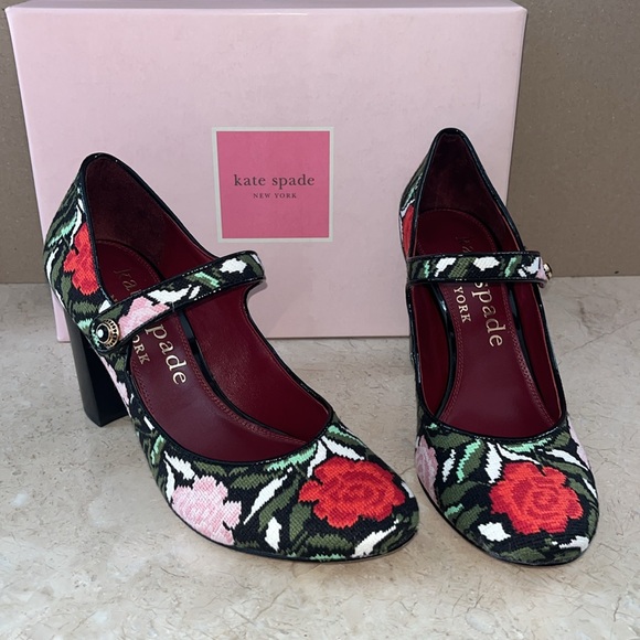 ♠️kate spade Muse Rose Garden Needlepoint Pumps NIB - Picture 11 of 16